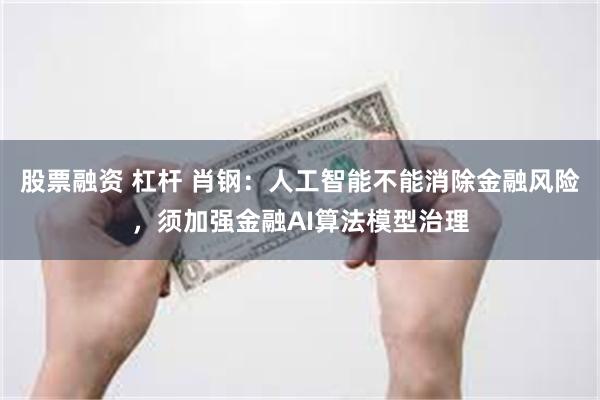 股票融资 杠杆 肖钢：人工智能不能消除金融风险，须加强金融AI算法模型治理