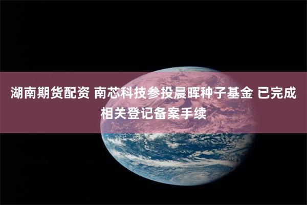 湖南期货配资 南芯科技参投晨晖种子基金 已完成相关登记备案手续